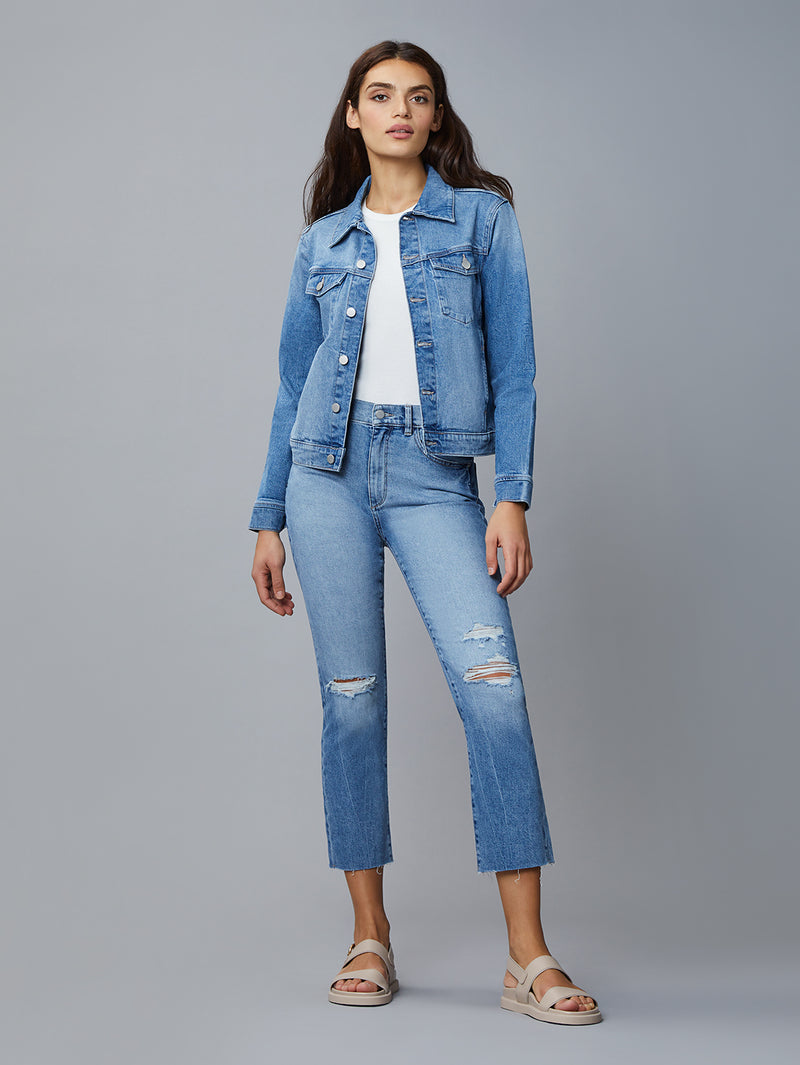 Vika Jacket Classic Denim | Droplet