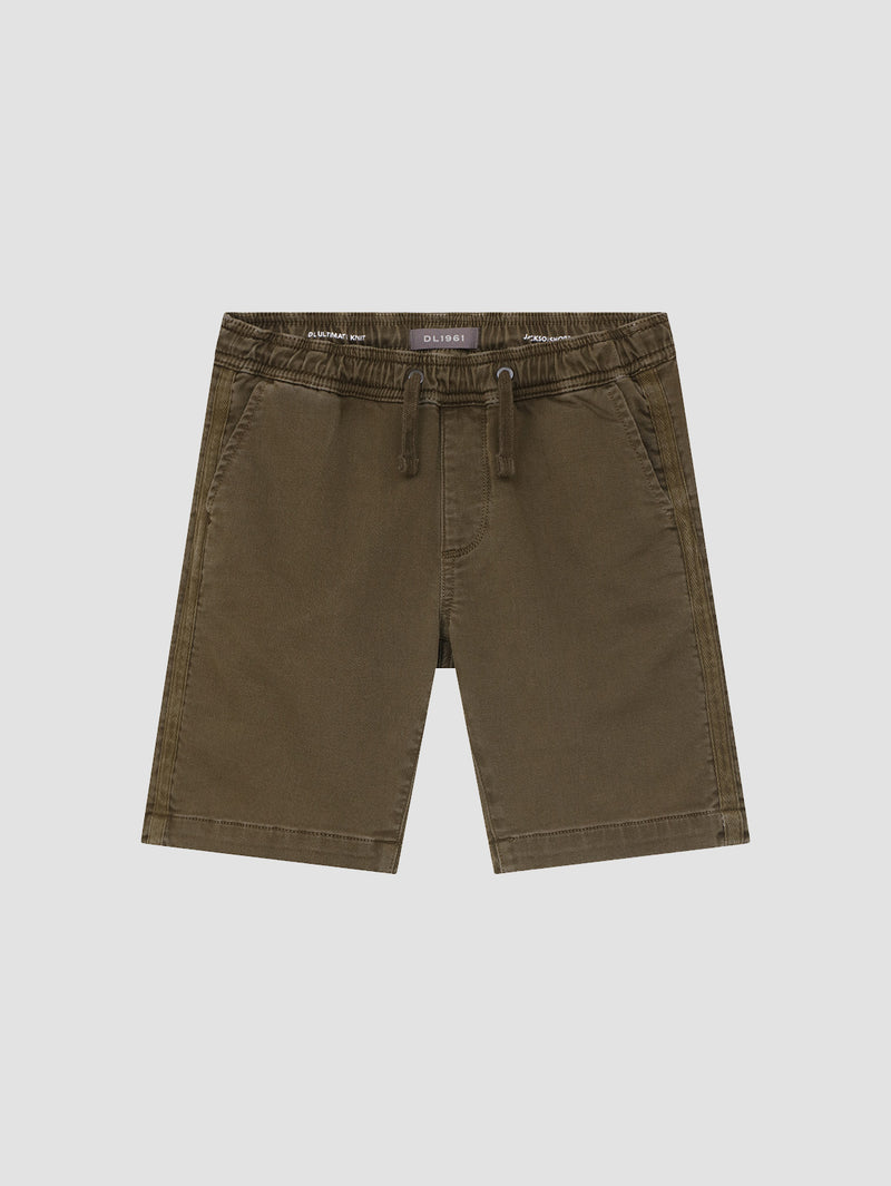 Jackson Short | Army Green Stripe